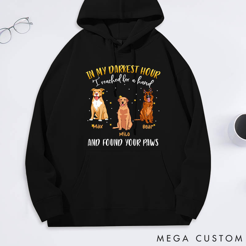 Personalized Dog Lover in My Darkest Hour Classic Hoodies