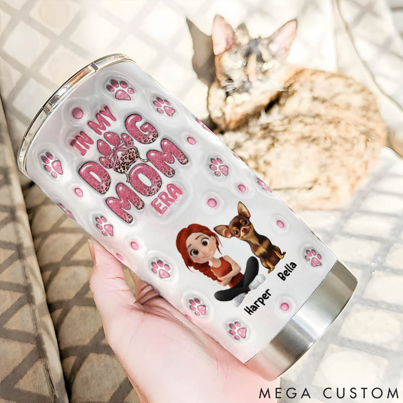 Personalized Dog Lover in My Era Dog Mom 20oz Tumbler