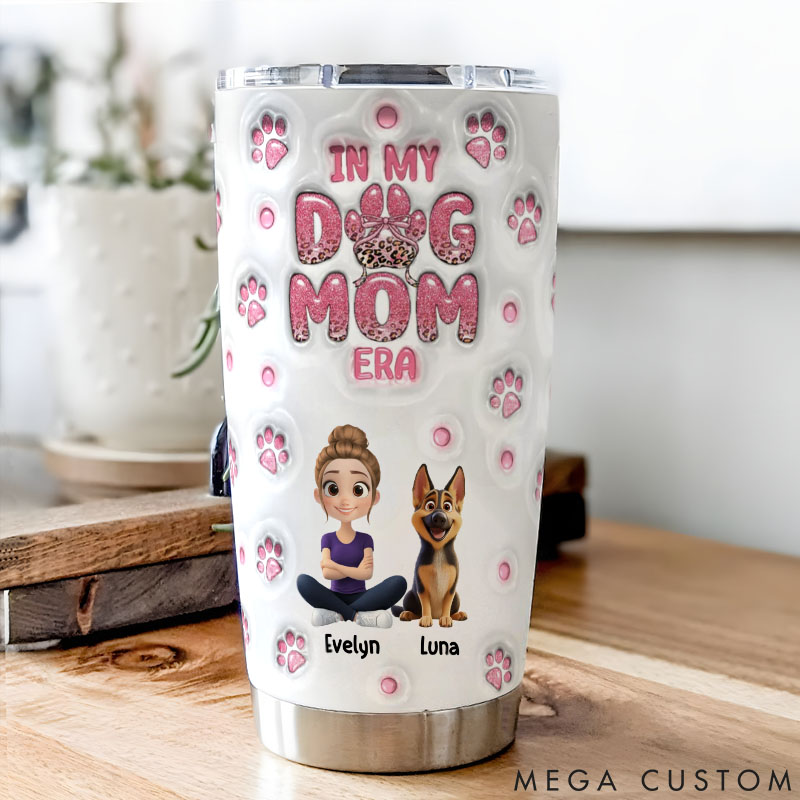 Personalized Dog Lover in My Era Dog Mom 20oz Tumbler