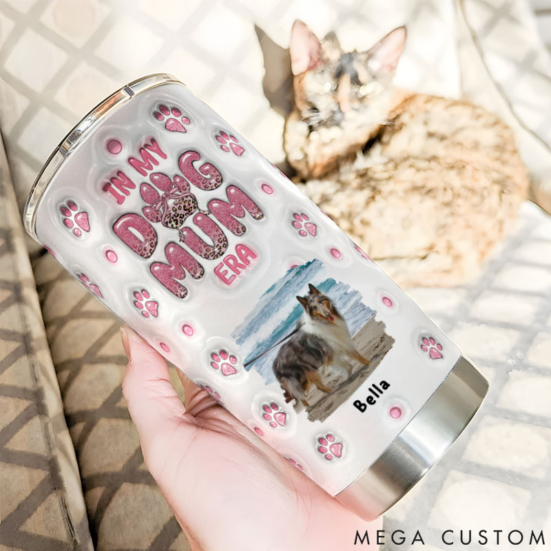 Personalized Dog Lover in My Era Photo Dog Mom 20oz Tumbler