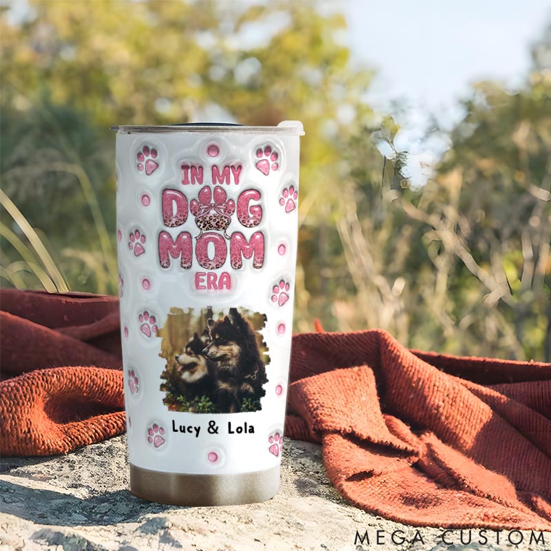 Personalized Dog Lover in My Era Photo Dog Mom 20oz Tumbler