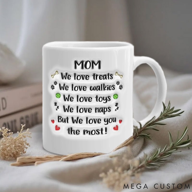 Personalized Dog Lover never Stop Loving You Mom Mugs