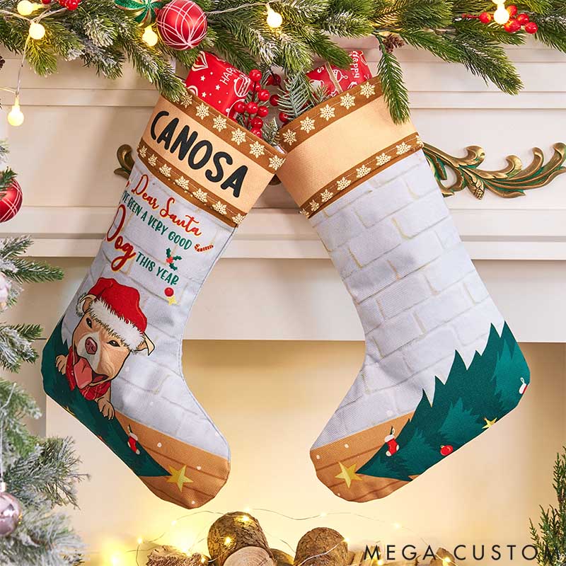 Personalized Dog Lover on the Naughty List I Regret Nothing Christmas Stockings