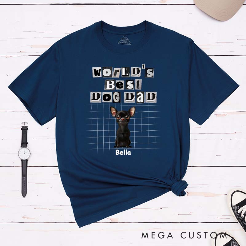 Personalized Dog Lover the Best Dad Dog T-Shirt