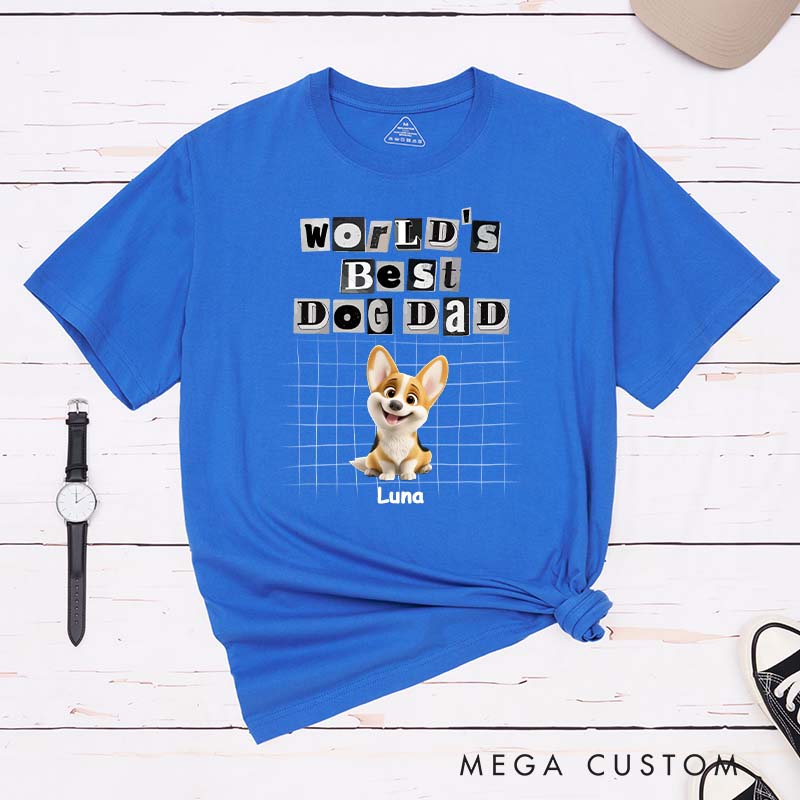 Personalized Dog Lover the Best Dad Dog T-Shirt