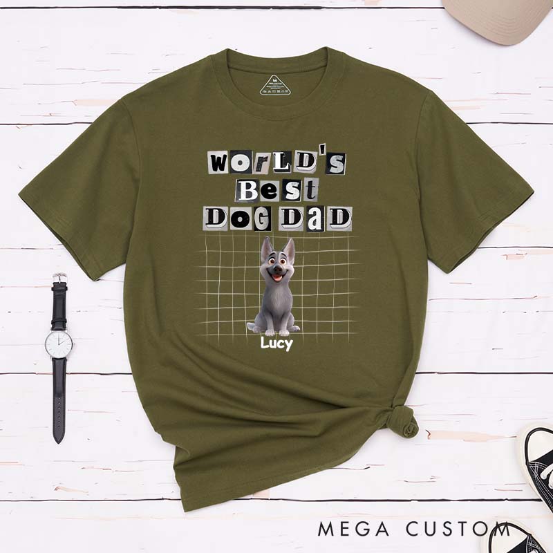 Personalized Dog Lover the Best Dad Dog T-Shirt