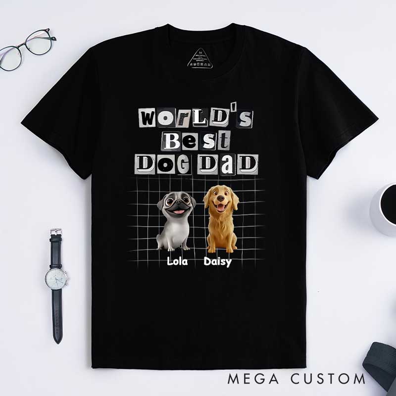 Personalized Dog Lover the Best Dad Dog T-Shirt