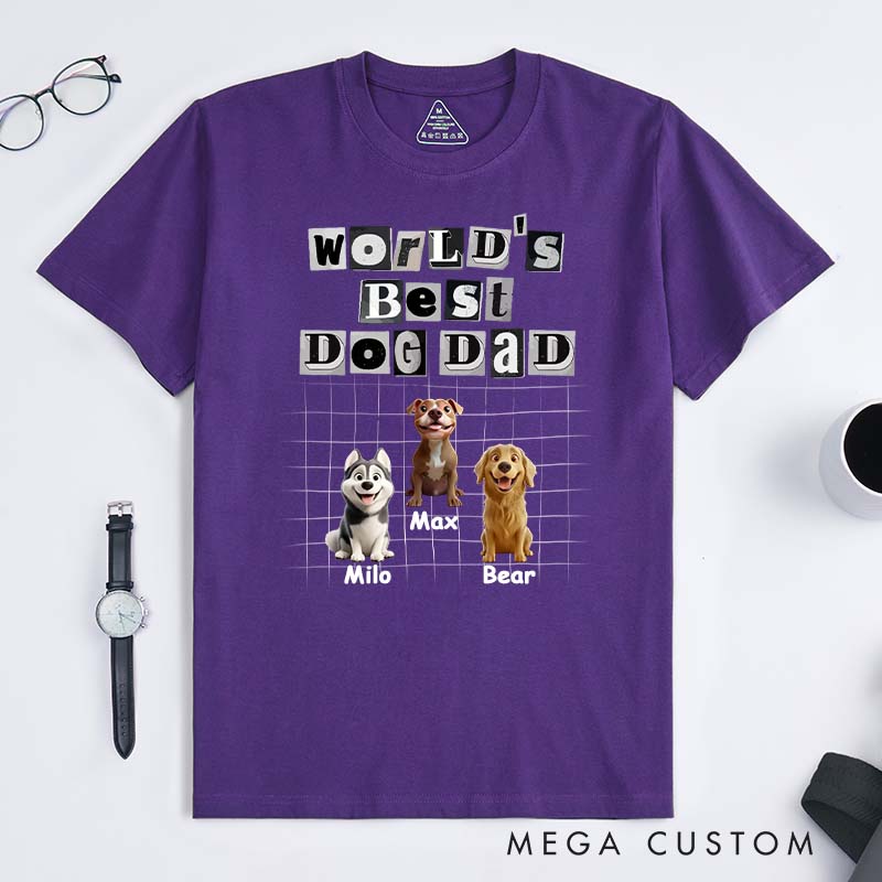 Personalized Dog Lover the Best Dad Dog T-Shirt