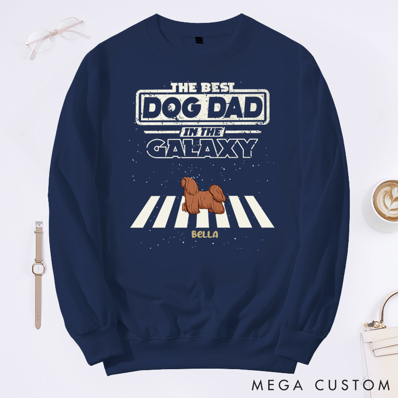 Personalized Dog Lover the Best Dog Parents in This Galaxy Dad Version Sweatshirts