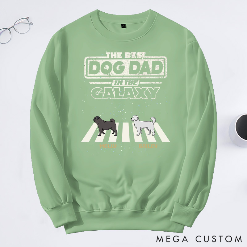 Personalized Dog Lover the Best Dog Parents in This Galaxy Dad Version Sweatshirts