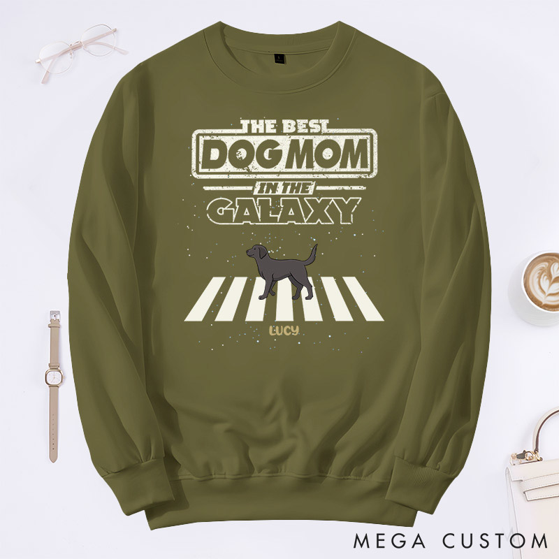 Personalized Dog Lover the Best Dog Parents in This Galaxy Mom Version Sweatshirts