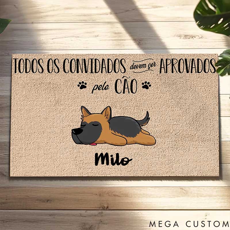 Personalized Dog Lover the Dog Has Final Say on All Guests Doormat