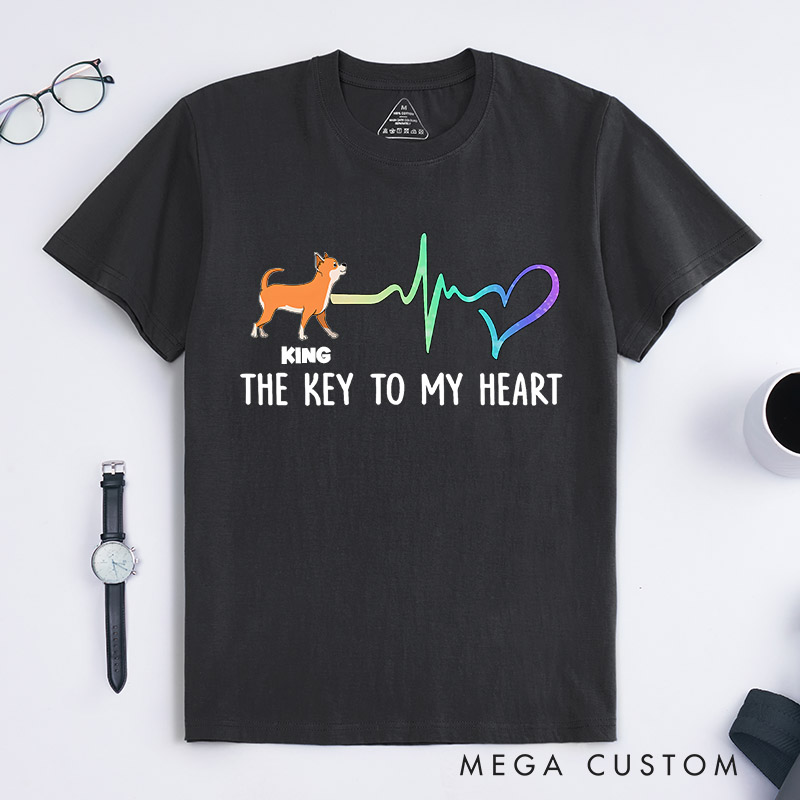 Personalized Dog Lover the Key to My Heart T-Shirt