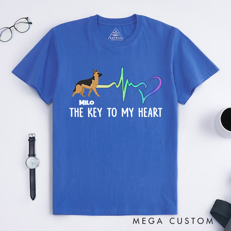 Personalized Dog Lover the Key to My Heart T-Shirt