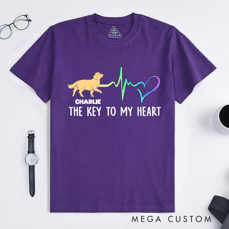 Personalized Dog Lover the Key to My Heart T-Shirt