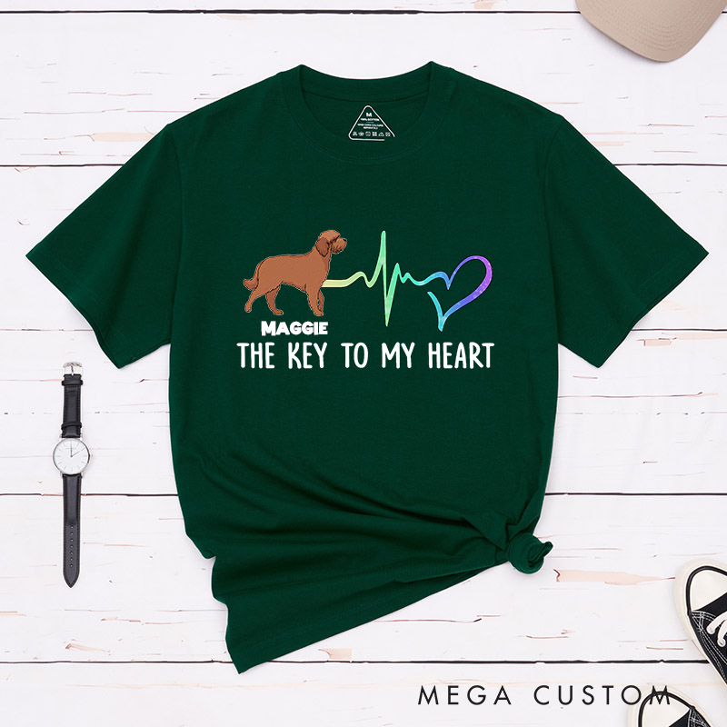 Personalized Dog Lover the Key to My Heart T-Shirt