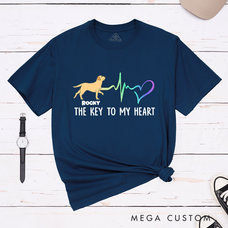 Personalized Dog Lover the Key to My Heart T-Shirt