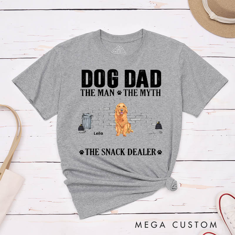 Personalized Dog Lover the Man the Myth the Snack Dealer T-Shirt
