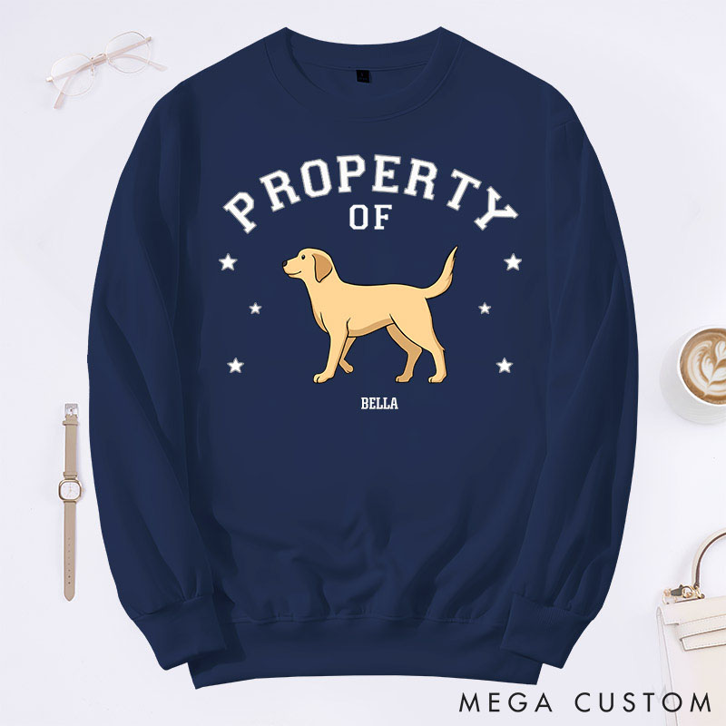 Personalized Dog Lover the Property of My Dogs Sweatshirts