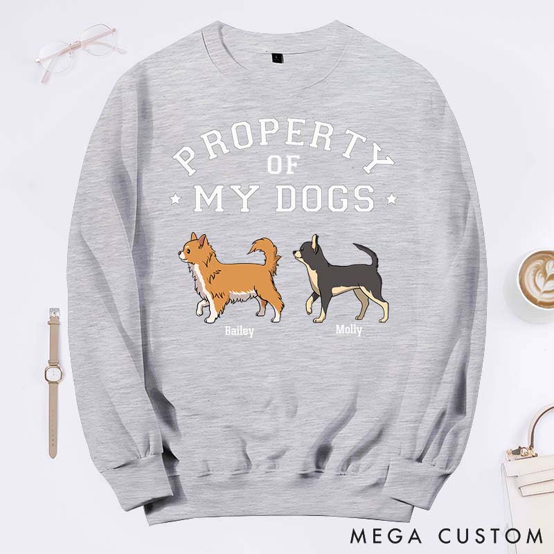 Personalized Dog Lover the Property of My Dogs Sweatshirts