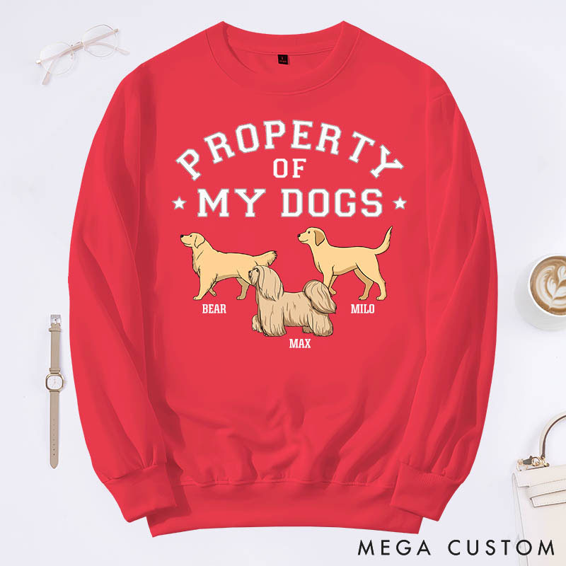 Personalized Dog Lover the Property of My Dogs Sweatshirts