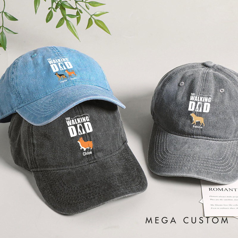 Personalized Dog Lover the Walking Dad Hats and Caps