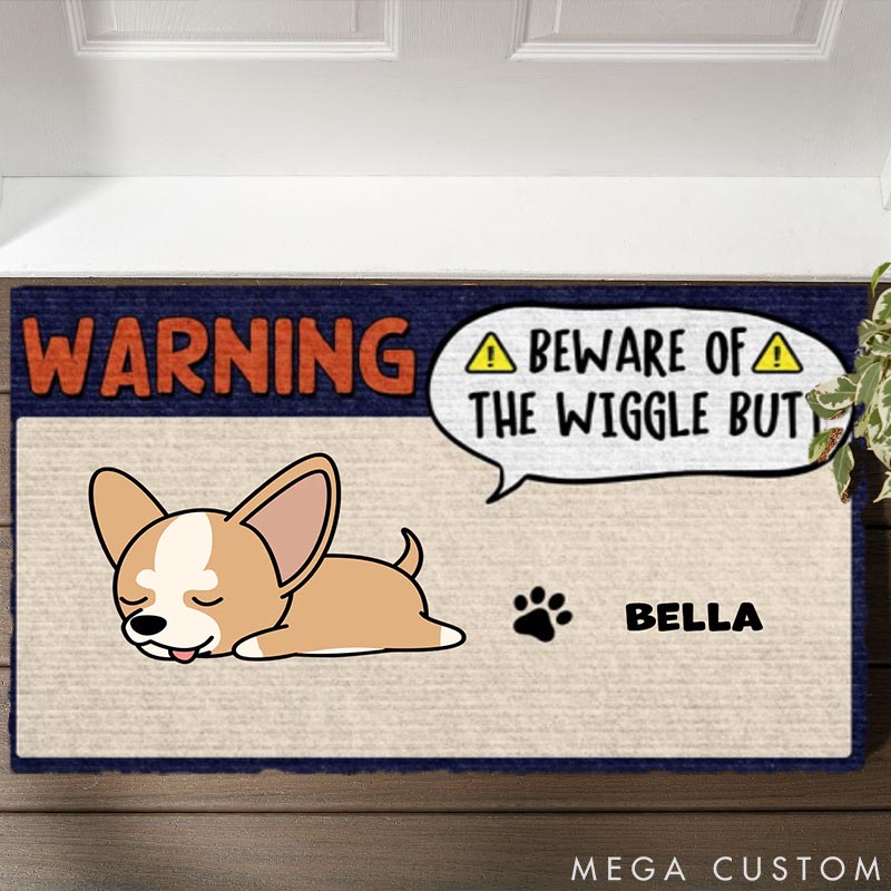 Personalized Dog Lover the Wiggle Butt Doormat
