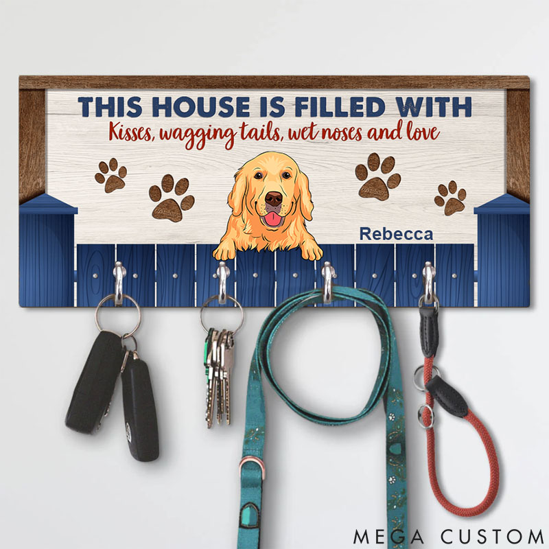 Personalized Dog Lover this House is Filled with Love Key Holders