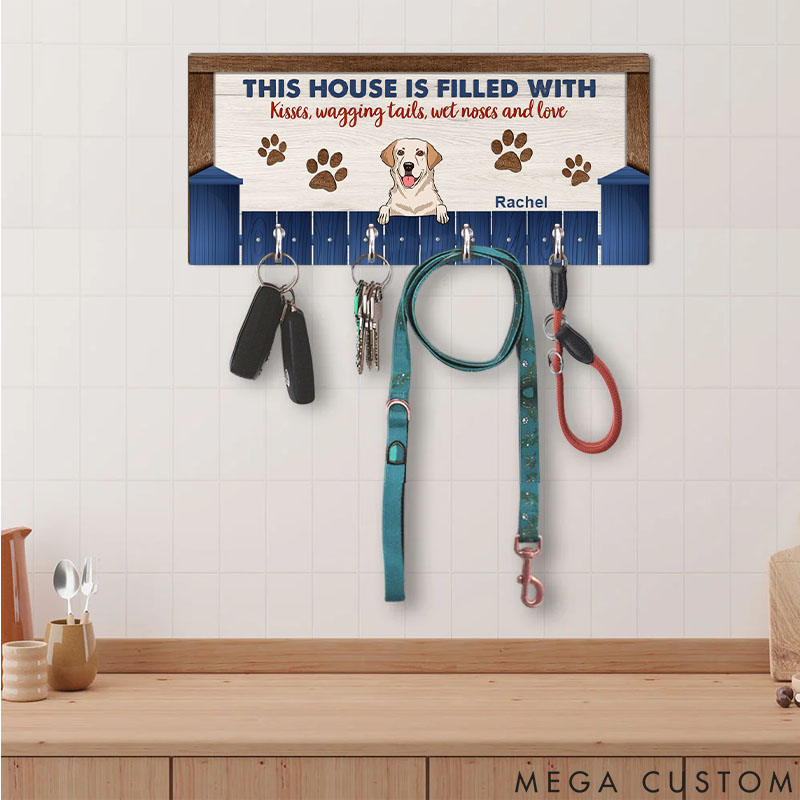 Personalized Dog Lover this House is Filled with Love Key Holders