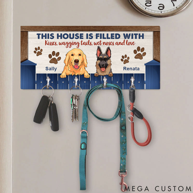 Personalized Dog Lover this House is Filled with Love Key Holders