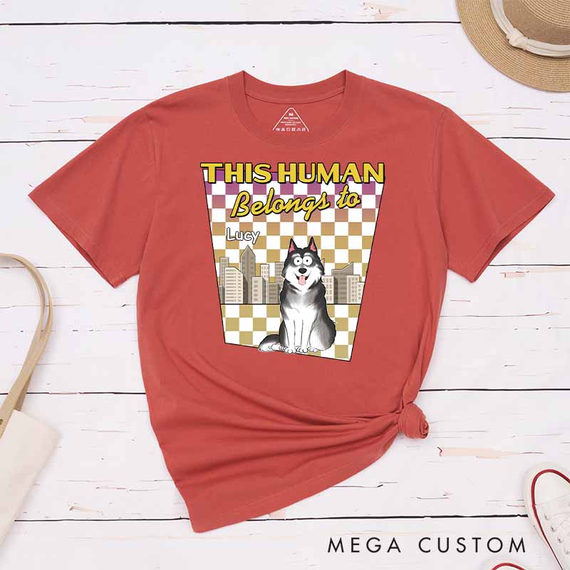 Personalized Dog Lover this Human is under Strict Dog Supervision T-Shirt