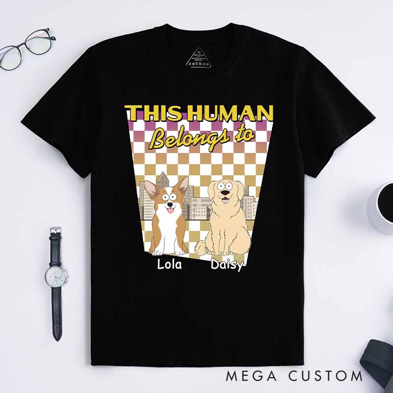 Personalized Dog Lover this Human is under Strict Dog Supervision T-Shirt