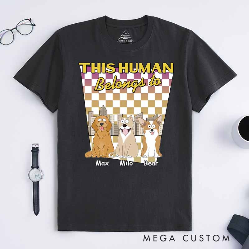 Personalized Dog Lover this Human is under Strict Dog Supervision T-Shirt