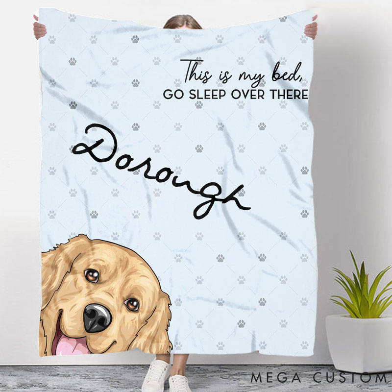 Personalized Dog Lover this is Our Bed Throw Blanket