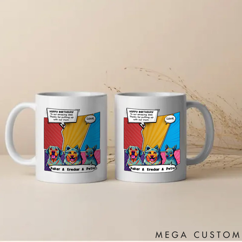 Personalized Dog Lover to My Amazing Dad Mugs