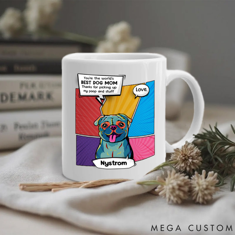 Personalized Dog Lover to My Best Mom Mugs