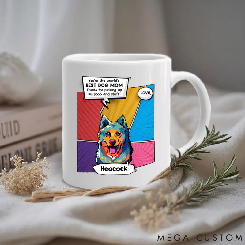 Personalized Dog Lover to My Best Mom Mugs