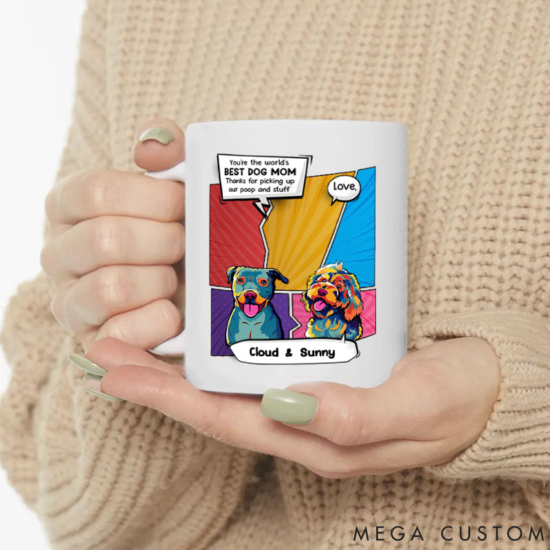 Personalized Dog Lover to My Best Mom Mugs