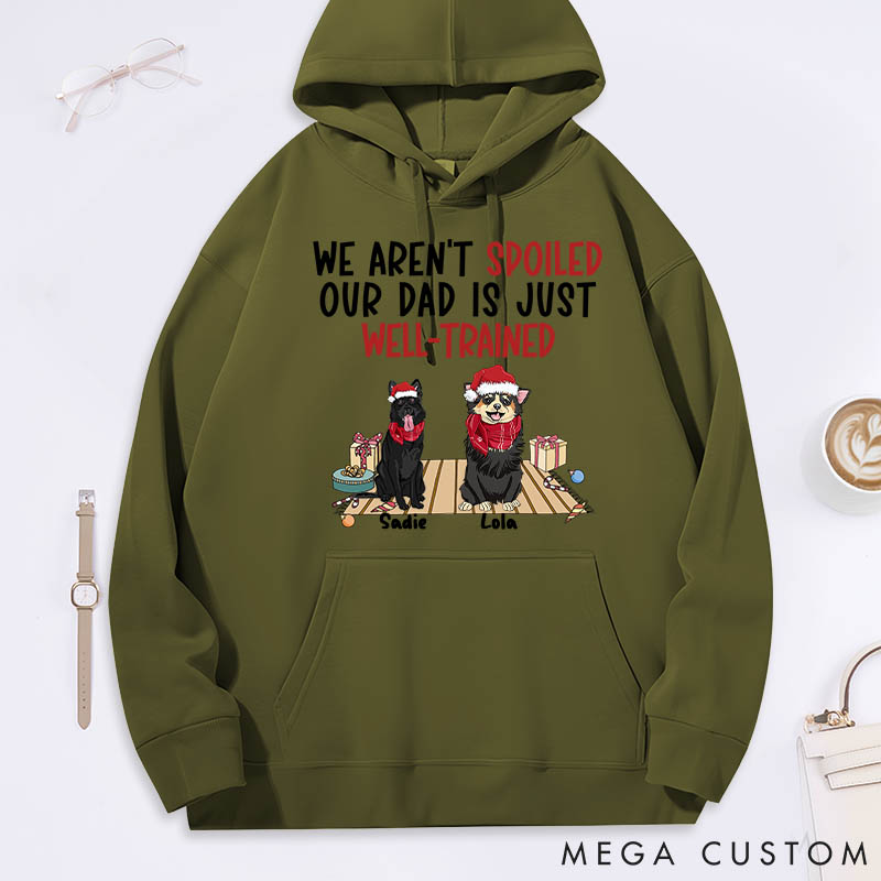 Personalized Dog Lover well Trained Dad Classic Hoodies