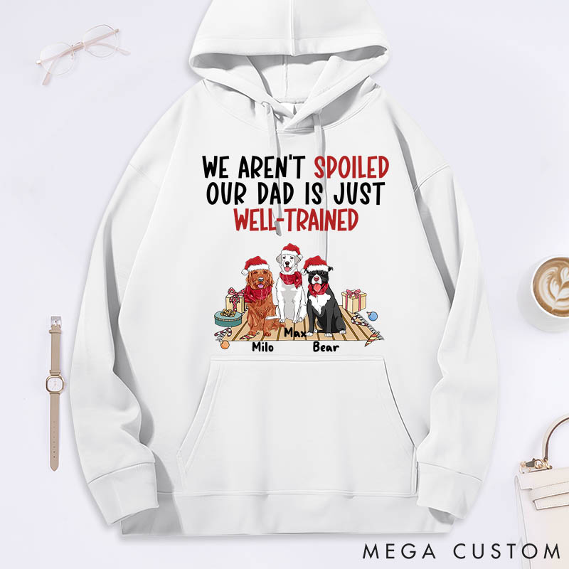Personalized Dog Lover well Trained Dad Classic Hoodies