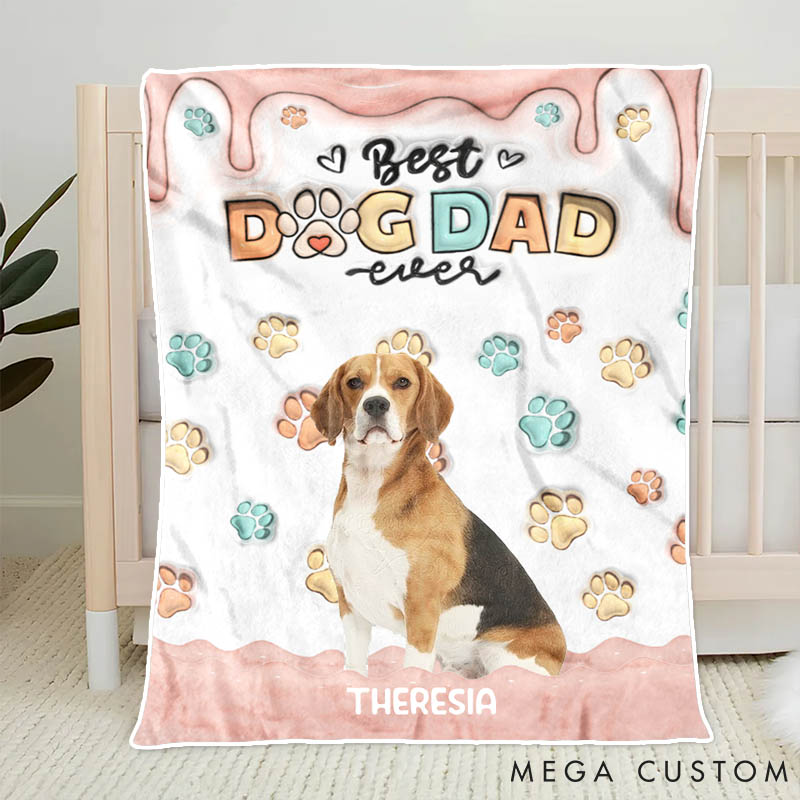 Personalized Dog Lover when I Needed a Hand I Found a Paw Dog Dad Throw Blanket