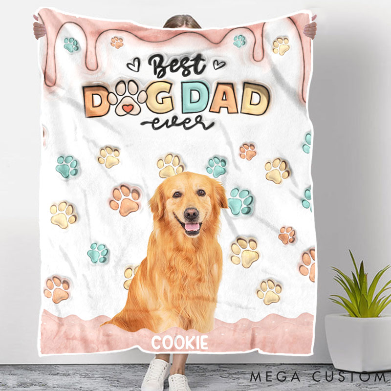 Personalized Dog Lover when I Needed a Hand I Found a Paw Dog Dad Throw Blanket
