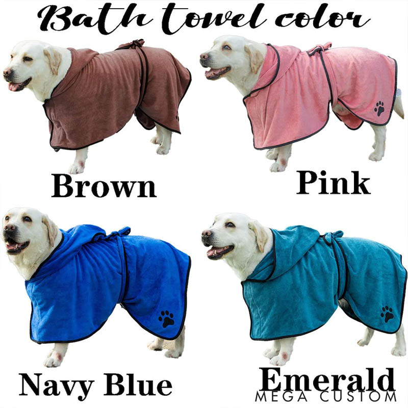Personalized Dog Name Dog Towel with Hood Large Dog Bath Towel Embroidered Robe Muddy Paws Towel Gift for Pet Lover for Dog Lover