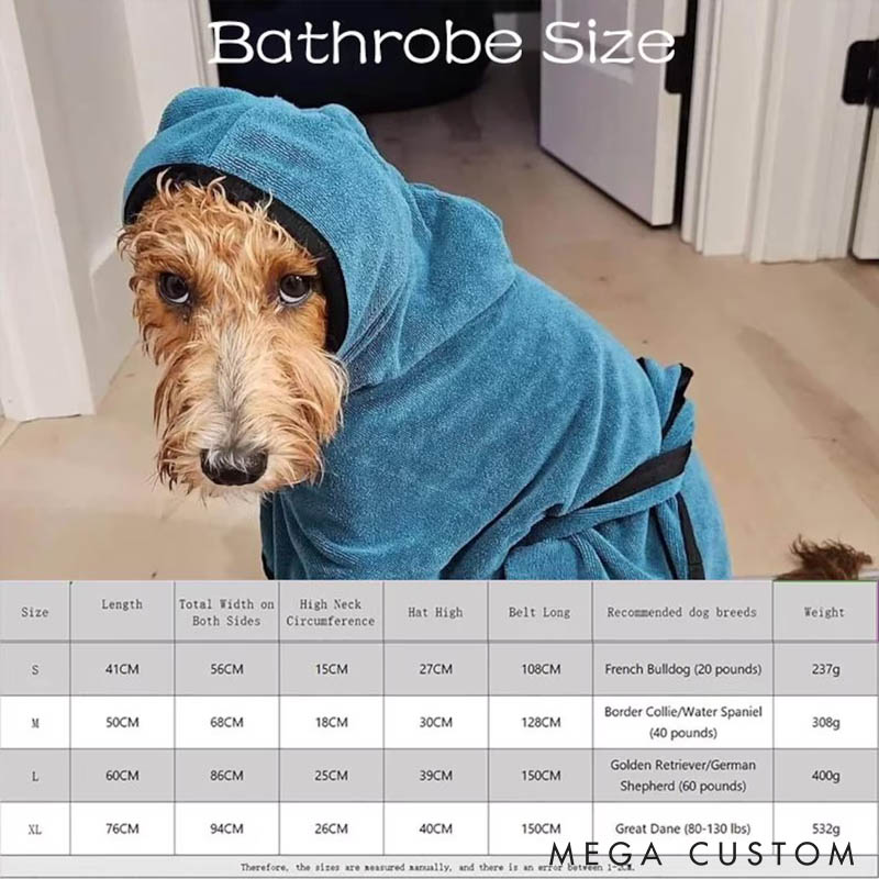 Personalized Dog Name Dog Towel with Hood Large Dog Bath Towel Embroidered Robe Muddy Paws Towel Gift for Pet Lover for Dog Lover