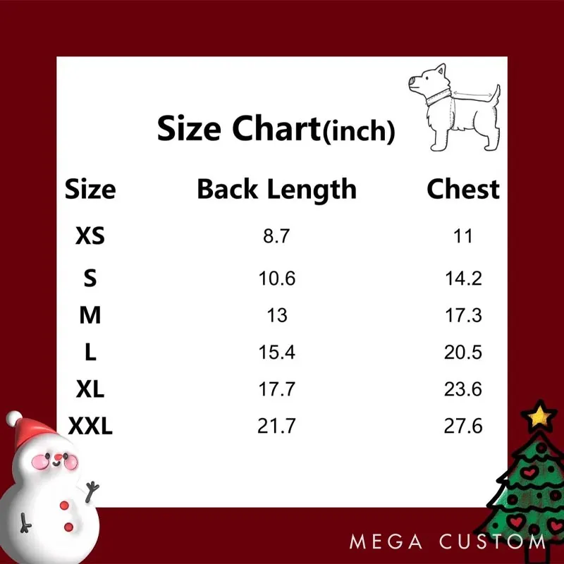 Personalized Dog Sweater with Name Christmas Gifts Ugly Sweater