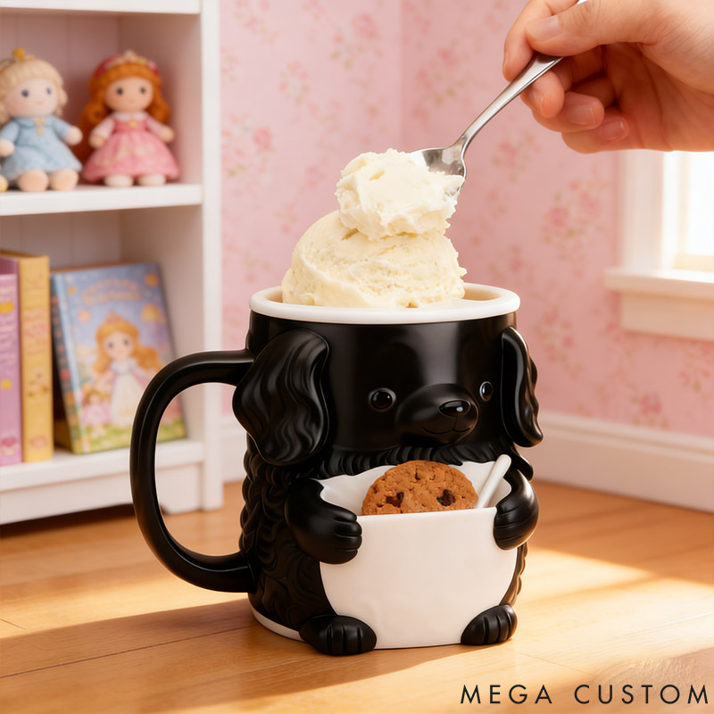 Personalized Golden Retriever Dog Ice Cream Pint Holder 3D Printed with Snack Drawer for Pet Pet Lover For Dog Lover