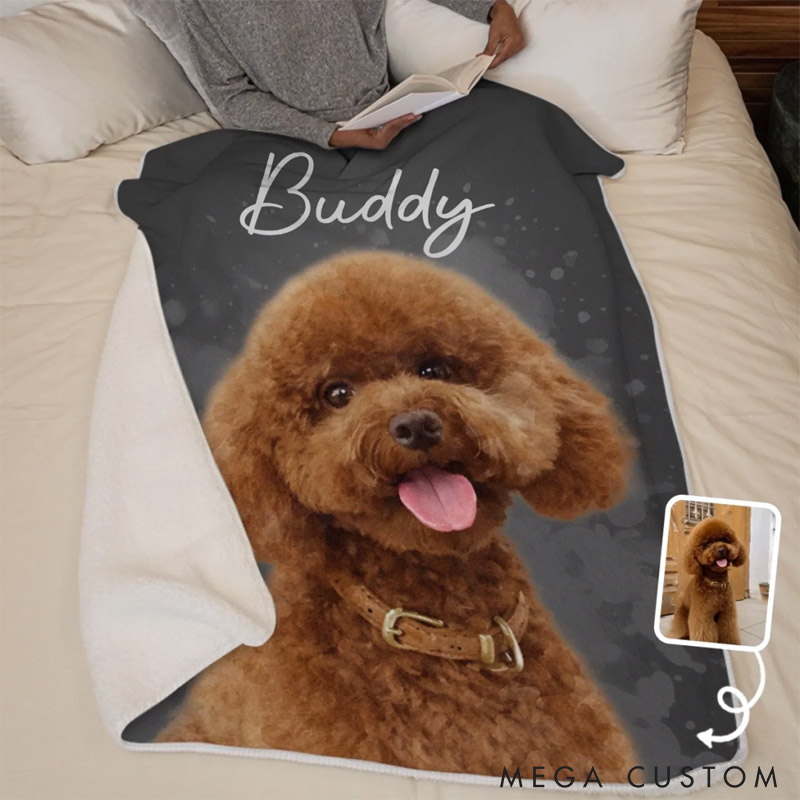 Personalized Happiness On Four Paws Photo Blanket Gifts For Pet Lover For Dog Lover
