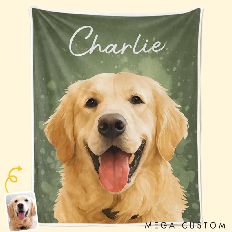 Personalized Happiness On Four Paws Photo Blanket Gifts For Pet Lover For Dog Lover