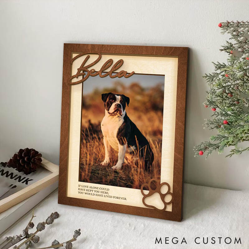 Personalized Memorial Dog Photo Frame with Name Gift for Pet Lover for Dog Lover
