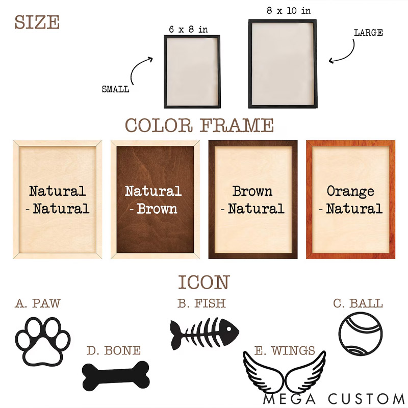 Personalized Memorial Dog Photo Frame with Name Gift for Pet Lover for Dog Lover